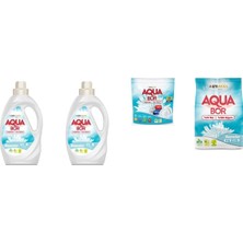 Aquabor Doğal Mineralli Sıvı Beyaz + Sıvı Beyaz  + Tablet + 4 kg Beyaz 4 Lü Set