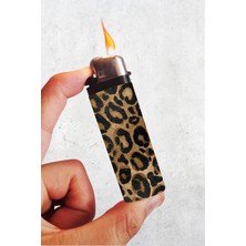 Huggy Craft Leopar Kahverengi Klasik Çakmak, Tekrar Doldurulabilir