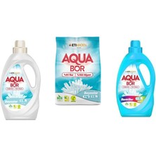Eti Maden Aquabor Doğal Mineralli Sıvı Beyaz  + 4 kg Beyaz + Sıvı Renkliler 3 Lü Set