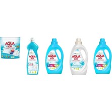 Aquabor Doğal Mineralli Tablet + Bulaşık + Sıvı Renkliler + Sıvı Beyaz  + Sıvı Renkliler Set