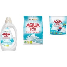 Eti Maden Aquabor Doğal Mineralli Sıvı Beyaz  + 4 kg Beyaz + Tablet 3 Lü Set