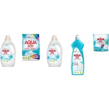 Aquabor Doğal Mineralli Sıvı Beyaz  + 4 kg Renkliler + Sıvı Beyaz + Elde Bulaşık + Tablet 5 Li Set