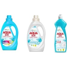 Aquabor Doğal Mineralli Sıvı Renkliler + Sıvı Beyaz + Elde Bulaşık 3 Lü Set