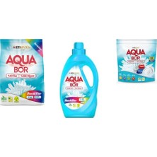 Aquabor Doğal Mineralli 4 kg Renkliler + Sıvı Renkliler + Tablet 3 Lü Set