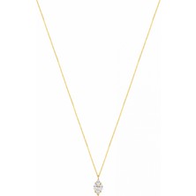 Cebeci Kuyumcu Cebeci 14 Ayar Taşlı Minimal Altın Kolye