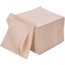 As7 Kağıtçılık Kumaş Dokulu 20X20 1/4 Kum Beji Bar Peçetesi 50'li