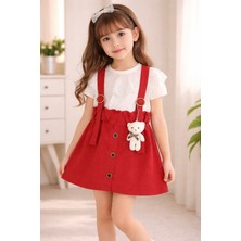 Sellfie Ayıcıklı Salopet Elbise