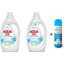 AQUABOR Doğal Mineralli Beyazlar Için Sıvı Çamaşır Makinası Deterjanı Sıvı 2*2.15L 66 Yıkama+ Dezenfektan