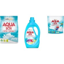 Aquabor Doğal Mineralli 4 kg Beyaz + Sıvı Renkliler + Tablet 3 Lü Set