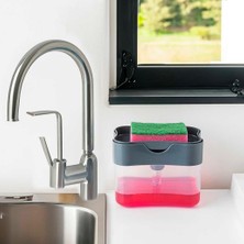 Adoz Shopping Org-98 Deterjan Hazneli Pompalı Süngermatik - Sıvı Sabunluk Deterjanlık