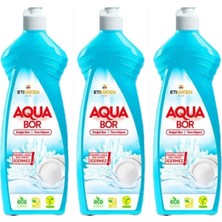 AQUABOR Doğal Mineralli Elde Yıkama Bulaşık Deterjanı 3 Adet