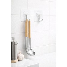 PremiumPort Şeffaf Kendinden Yapışkanlı Çok Amaçlı Oynar Kanca – 2 Adet