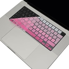 Klavye Koruyucu Arapça Baskılı Uk-Ters L Enter Uyumlu, Ultra Ince Hafif Yıkanabilir Silikon Klavye Filmi Air 13-15 Inç- Pro 14 Inç-16 Inç M1-M2-M3-M4-M5 Pro Max Pembe