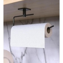 Adoz Shopping Havlu Askısı Siyah Yapışkanlı Lüks Tasarım Solo Peçetelik Havluluk, Solo Peçetelik Havlu Kağıdı Askısı(Kaliteli ve Yapışkanlı)