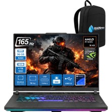 Asus Rog Strix G16 G614PH Amd Ryzen 9 8940HX Aı 96 GB Ram 4 Tb SSD 8GB/RTX5050 Gddr7 115W 16" Wuxga 165Hz 300NITS WİN11PRO Gaming Laptop G614PHRNP32