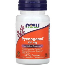 Now Foods,- (Özelsporcugıdaların'dan !!) Pycnogenol, 100 Mg, 60 Veg Capsules.abd Menşei.93.