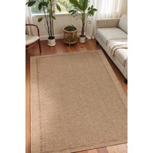 Zeora Home Doğal Jüt Görünümlü Dokuma Sisal Kilim Bordür Görünümlü Kaymaz Taban Salon Oturma Odası Mutfak Balkon Koridor Modern & Iskandinav Stil Antialerjik Yıkanabilir