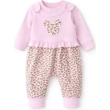 Kız Bebek 3’lü Leopar Desenli Şık Takım