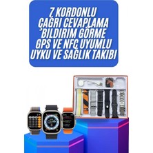 Pileli Store Yeni Nesil Unısex 7 Kordonlu Çok Fonksiyonlu Nabız Ölçer Uyku ve Sağlık Takibi