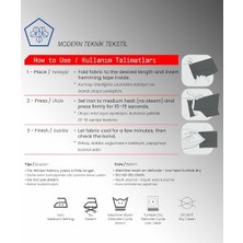 Adoz Shopping Modern Teknik Tekstil Şerit Ipli Biye Tela 1.5 cm x 100 M - Tek Tarafı Yapışkanlı Tela - Ütü ile Yapıştırılan Tela - Dokumasız Uygulama