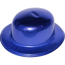 Akinco Mavi Renk Hologramlı Plastik Yuvarlak Melon 27X24 cm