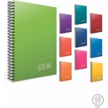 Gıpta Spiralli Defter Eko Plastik Kapak Kareli 80 Yaprak A4 2030 (Karışık Renk 1 Adet)