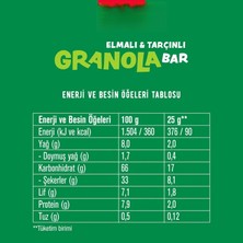 Senka Mey Ithalat® Granola Bar 25 gr Elmalı ve Tarçınlı