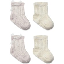 Senka Mey Ithalat® Fiyonklu Penye Soket Çorap 2li 10149 Taş
