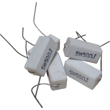 Devre Dünyası 5 Adet 50R 50 R 50OHM 5W Taş Direnç Beyaz 10X10X22MM