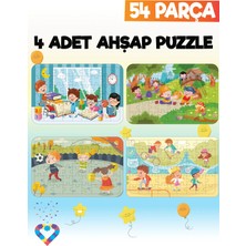 54 Parçalı Montessori Ahşap Puzzle – 6 Yaş Üzeri Eğitici Oyuncak