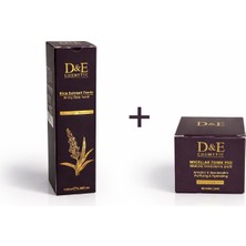 D&E Cosmetic Micellar Tonik PED60'LI ve Pirinç Özlü Tonik Krem