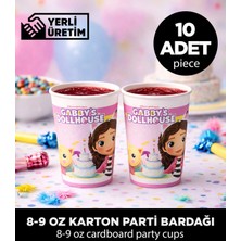 Sepet Doldur Gabby’s Dollhouse Temalı 8-9 Oz Karton Parti Bardağı - Doğum Günü Malzemeleri (10 Adet)