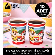 Sepet Doldur Paw Patrol Rubble Temalı Karton Bardak - Doğum Günü Parti Malzemeleri (10 Adet)