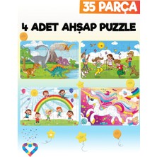 35 Parçalı Montessori Ahşap Puzzle – 5-6 Yaş Eğitici Oyuncak