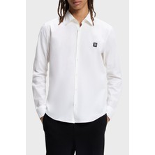 Hugo Pamuklu Slim Fit Logolu Klasik Yaka Uzun Kollu Gömlek Erkek Gömlek 50505315 102