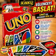 Kinku Uno Kart Oyunu Mattel Eğlenceli Aile Oyunu 2-10 Yaş Aralığına Uygun Kartlık Set