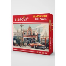 Ahşap Classic Car Mini Puzzle | 4 Yaş 54 Parça