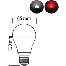 Puffin 2 Renkli (Beyaz-Kırmızı) 9+2W E27 Duylu LED Ampul