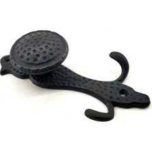 Antika Tarz Dekoratif Pirinç Portmanto Askı - 150X72 Mm, Oksit