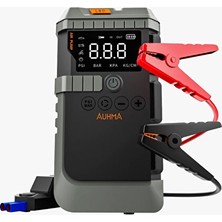 Araç Akü Takviye Şoklama + Lastik Sisirme + LED Lamba Dijital Power 12000 Mah