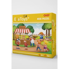 Ahşap Chef Mini Puzzle | 4 Yaş 54 Parça
