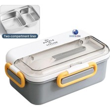 Vagonlife Beslenme Kutusu Lunch Box Paslanmaz Çelik 2 Bölmeli 900 Ml Xc-588 (Karışık Renk 1 Adet)
