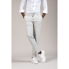 Perpant Slimfit Ince Çizgili Beli Iplikli ve Lastikli Likralı Yazlık Jogger Pantolon