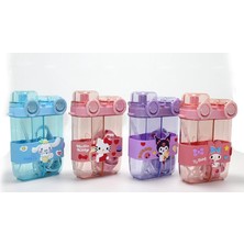 İlkyaz Fashion My Melody Çift Bölmeli Pipetli Matara & Suluk ALK5106