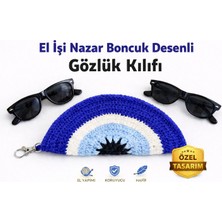 Nazar Boncuk Desenli Çanta Charmı Özel Tasarım El Işi Gözlük Kılıfı