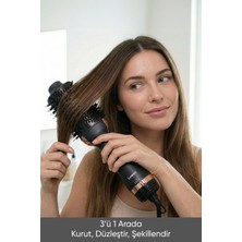 Lorenzo Supreme Hava Üflemeli Saç Düzleştirici Şekillendirici Saç Kurutma Fön Tarağı