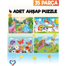 35 Parçalı Montessori Ahşap Puzzle – 5-6 Yaş Eğitici Oyuncak
