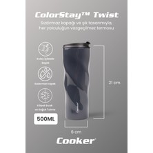 Cooker Colorstay Twist 500 ml Paslanmaz Çelik Bardak Termos CKR2051