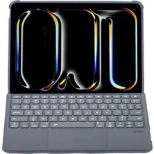 Senka Newface T5504D Ipad Pro 11 (2024) Kılıf Palermo Ledli Klavyeli Standlı Tablet Kılıfı - Siyah