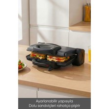 Lorenzo Crispo 6 Dilim Kapasiteli Tost Makinesi ve Izgara Makinesi Çıkarılabilir Plakalı Rosie